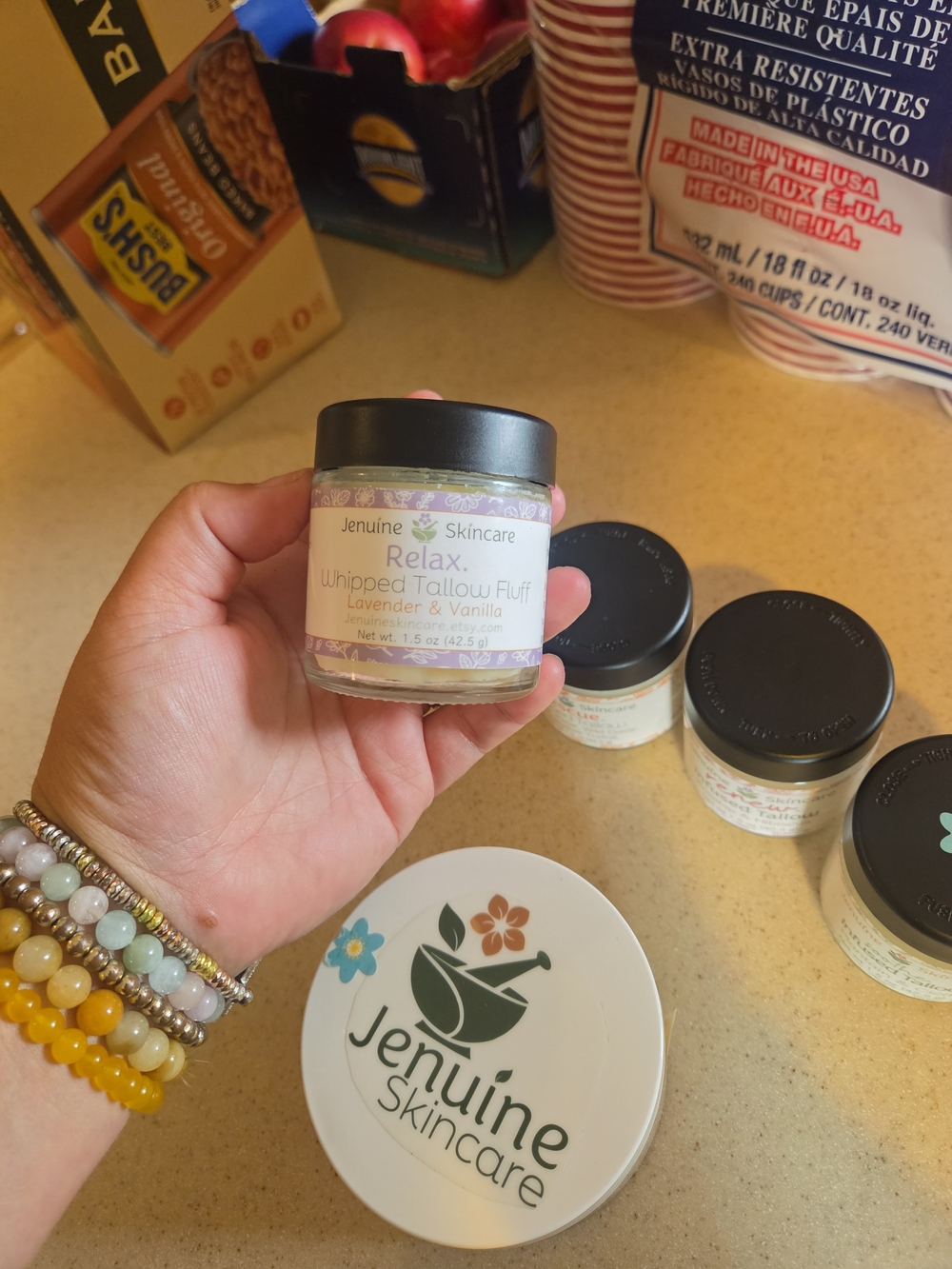 Relax Whipped Tallow Fluff - Lavender & Vanilla (White)